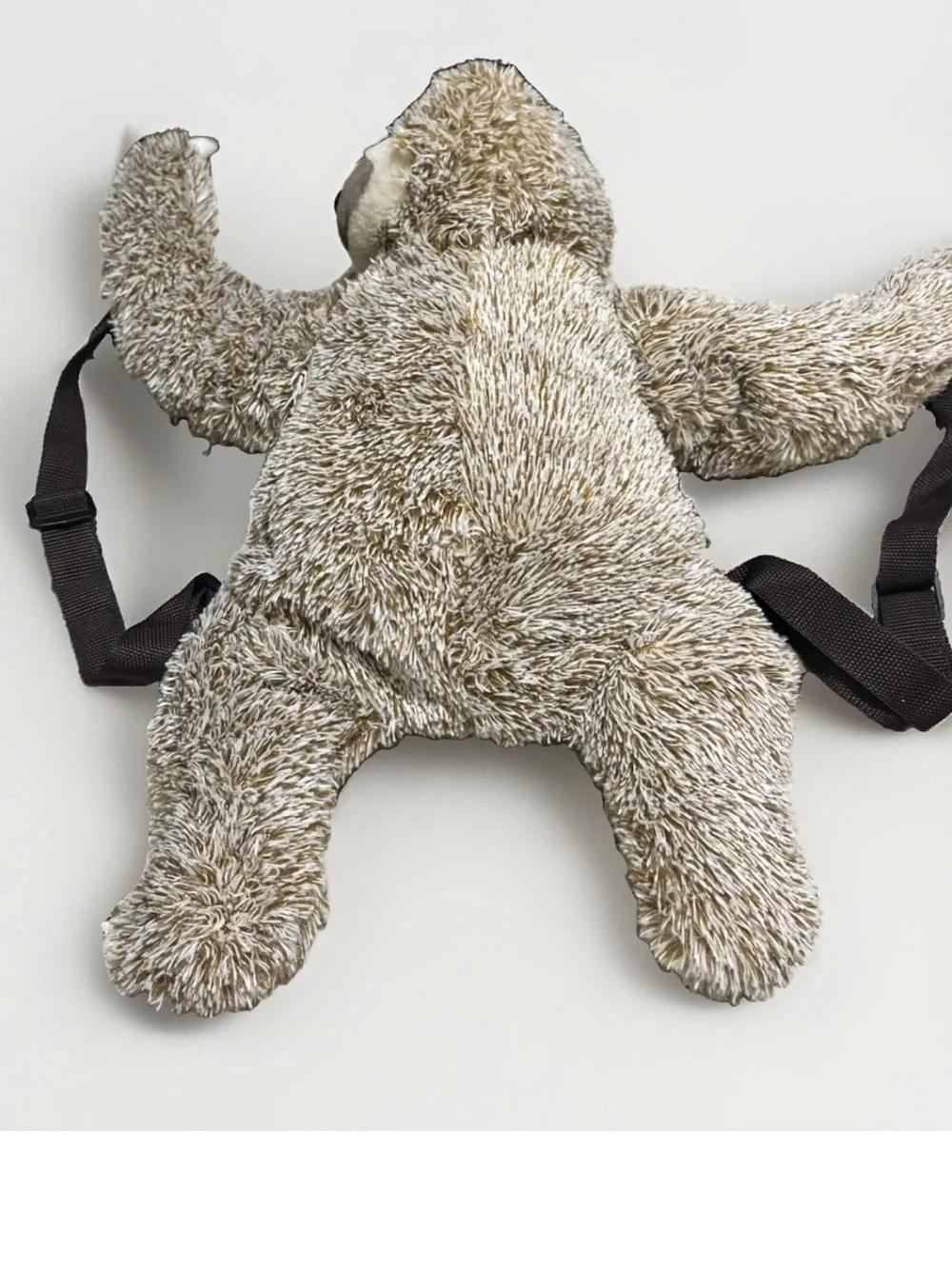 Plush Sloth Kids Backpack - Brown